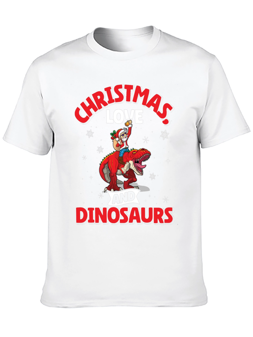 Christmas Love and Dinosaurs T-Shirt
