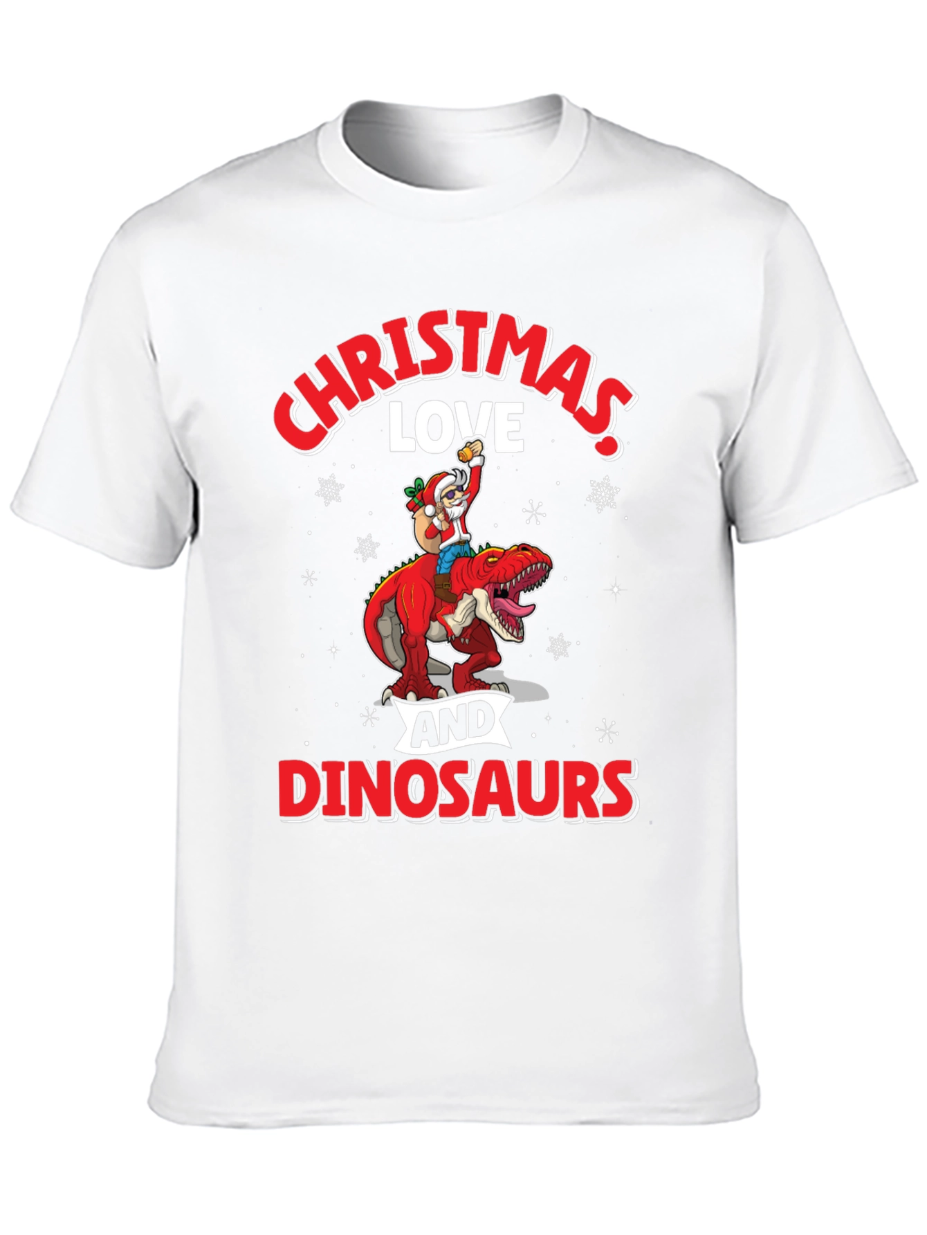 Christmas Love and Dinosaurs T-Shirt