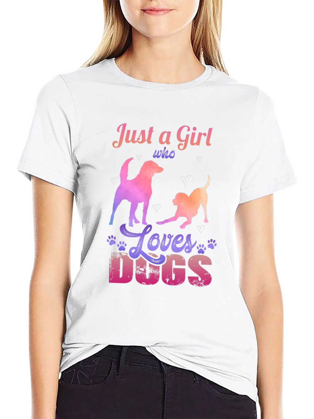 Just a Girl Who Loves Dogs Graphic Tee