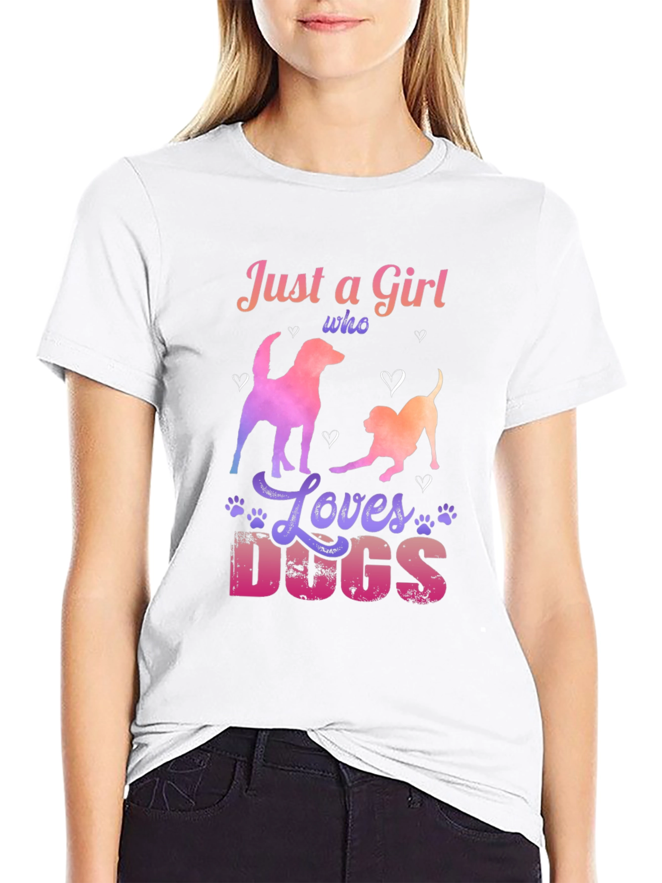 Just a Girl Who Loves Dogs Graphic Tee
