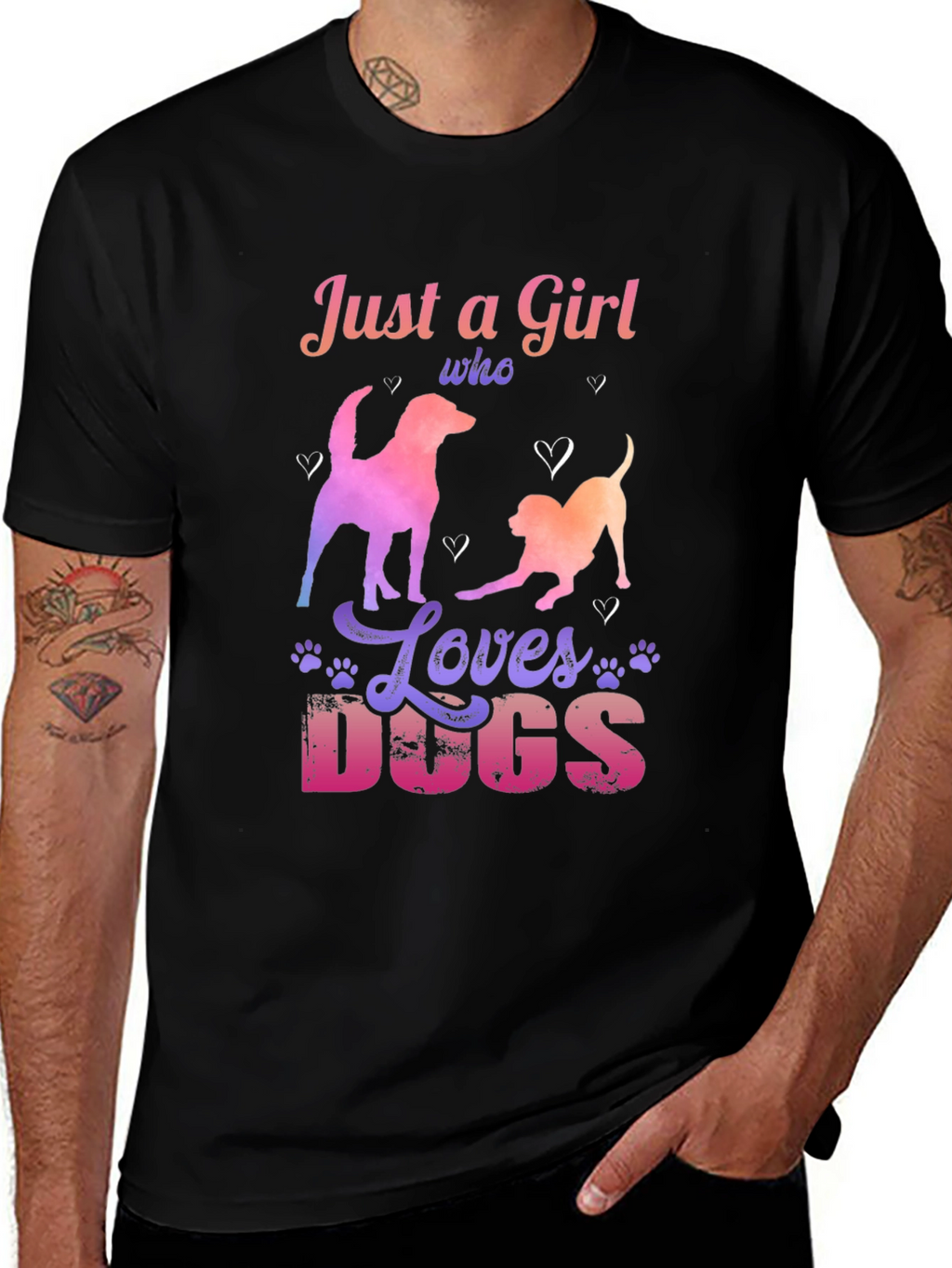 Just a Girl Who Loves Dogs Graphic Tee