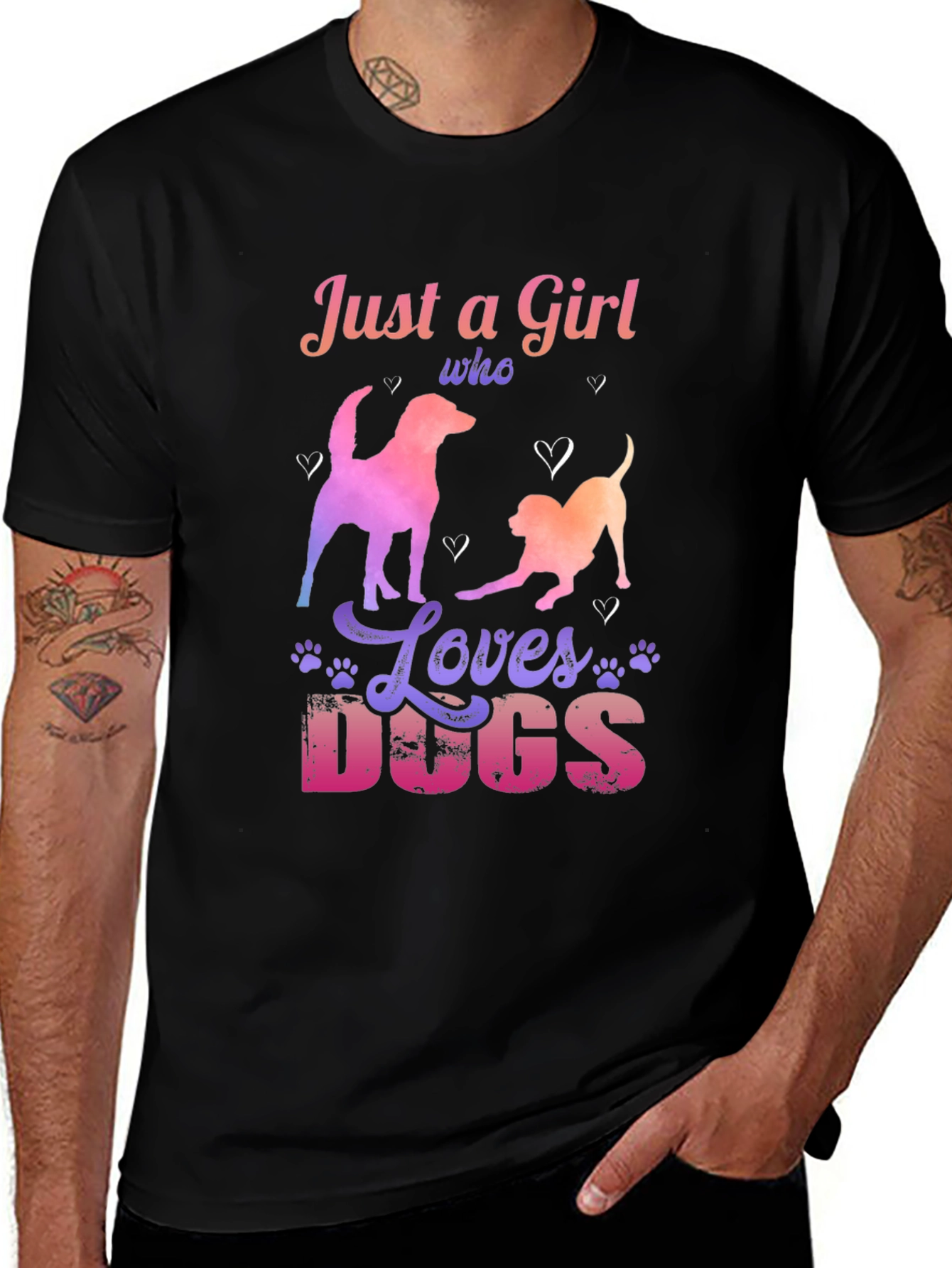 Just a Girl Who Loves Dogs Graphic Tee