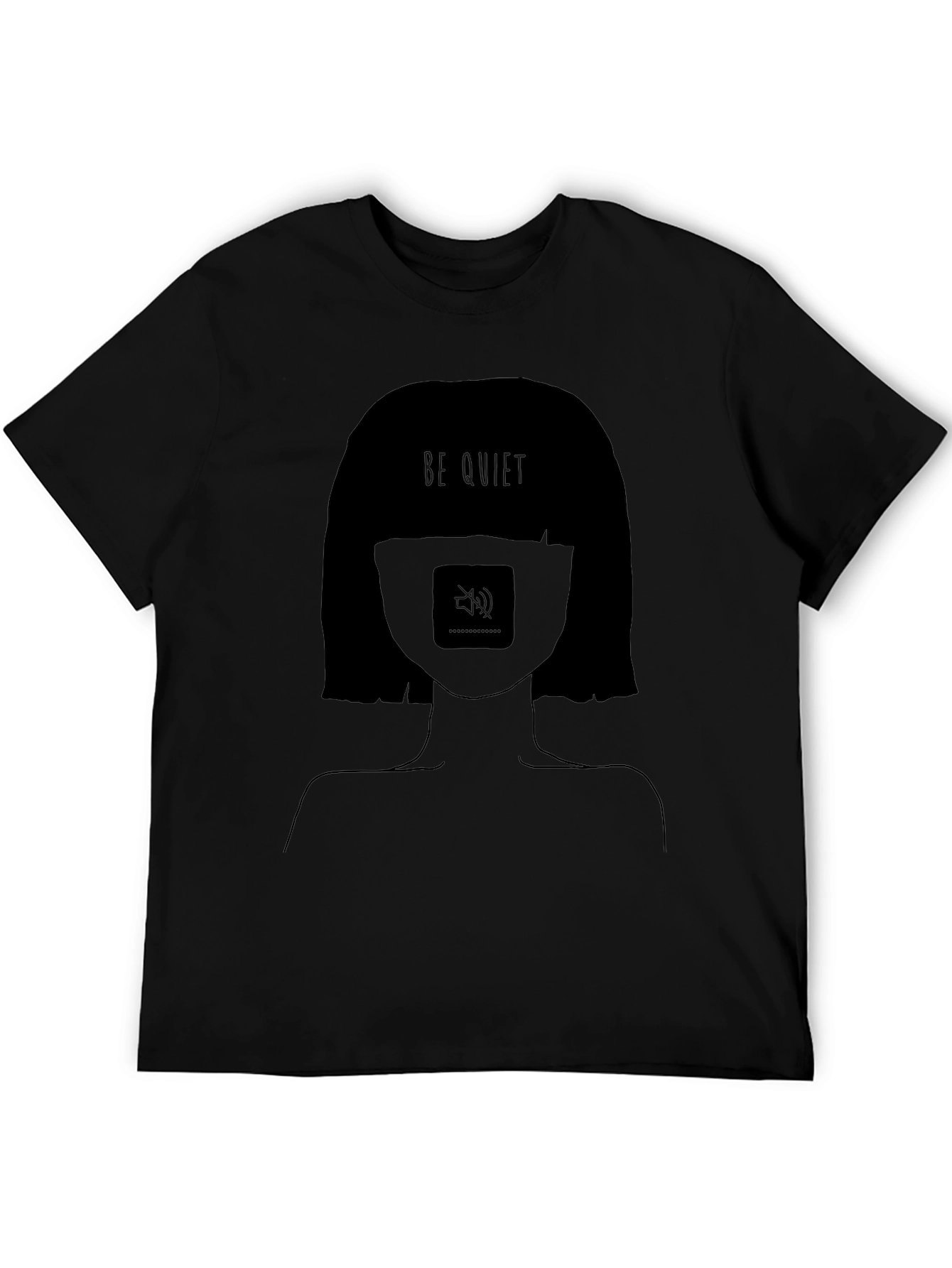 Be Quiet Graphic Tee - Stylish & Unique Black T-Shirt