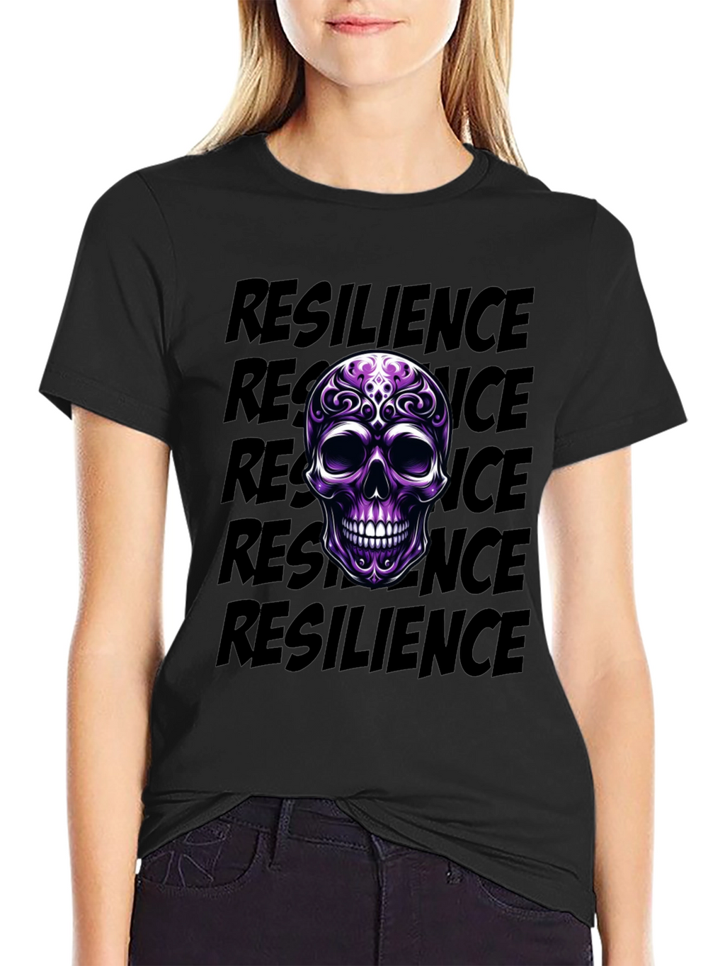 Resilience Skull Graphic T-Shirt