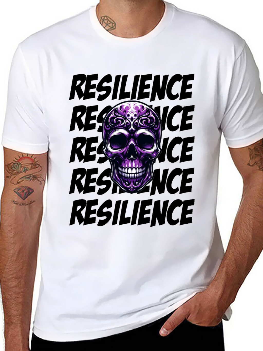 Resilience Skull Graphic T-Shirt