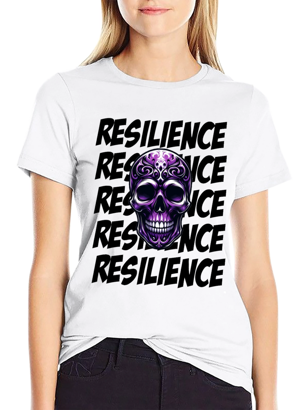 Resilience Skull Graphic T-Shirt
