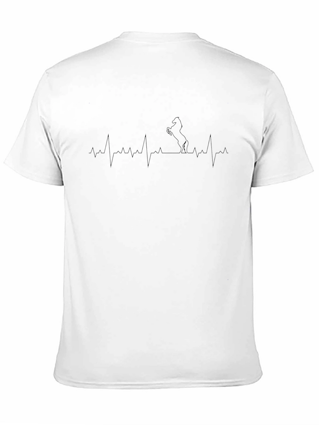Heartbeat Horse Graphic T-Shirt - Black