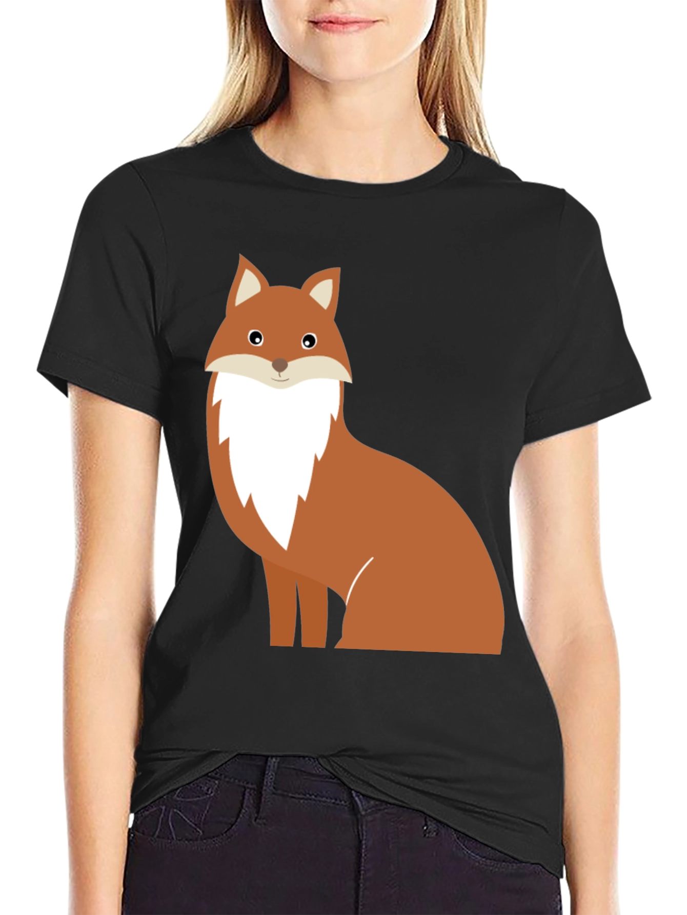 Fox Graphic Tee - Unisex Black T-Shirt