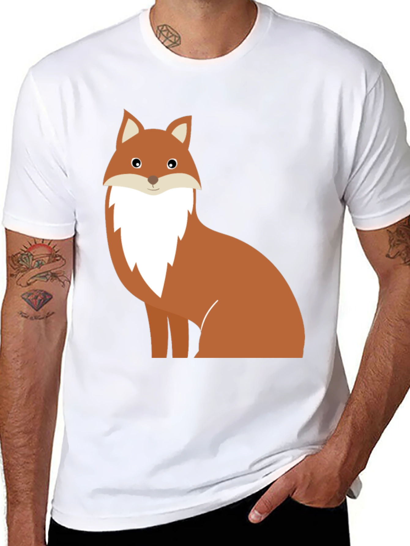 Fox Graphic Tee - Unisex Black T-Shirt
