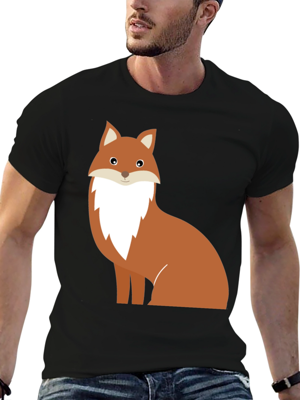Fox Graphic Tee - Unisex Black T-Shirt