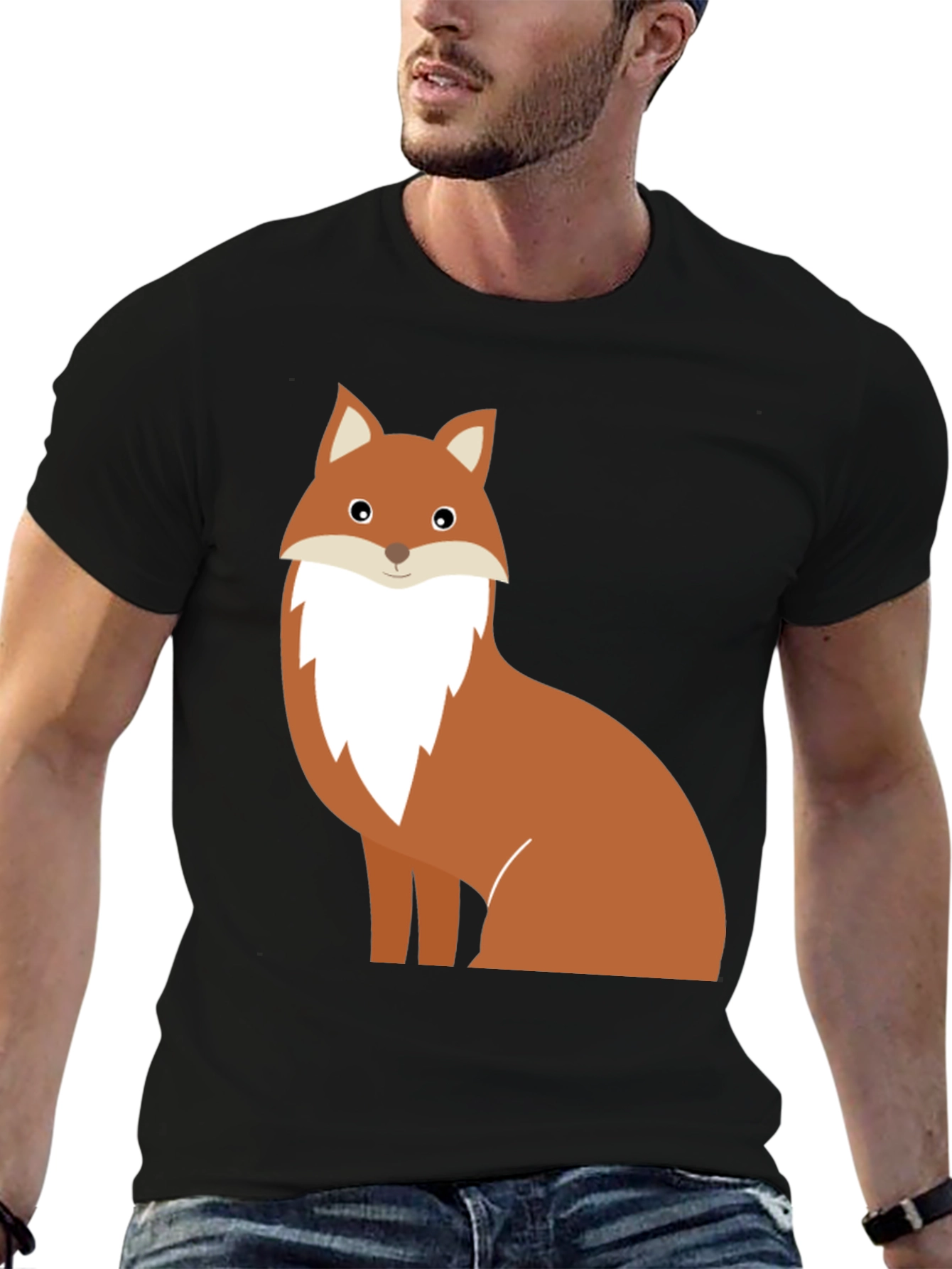 Fox Graphic Tee - Unisex Black T-Shirt