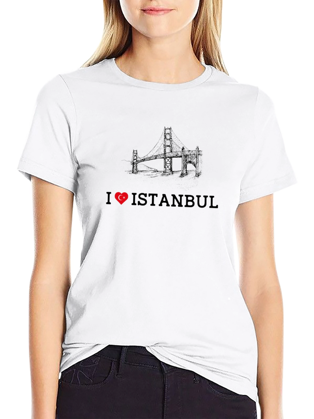 I Love Istanbul Black Graphic Tee