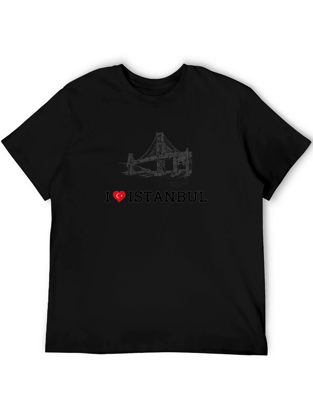 I Love Istanbul Black Graphic Tee
