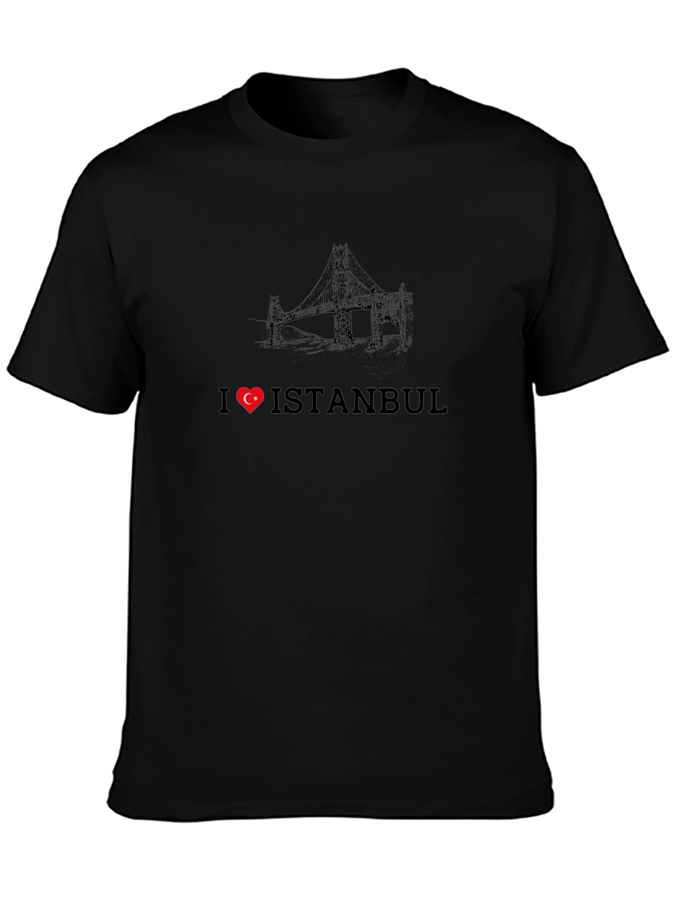 I Love Istanbul Black Graphic Tee