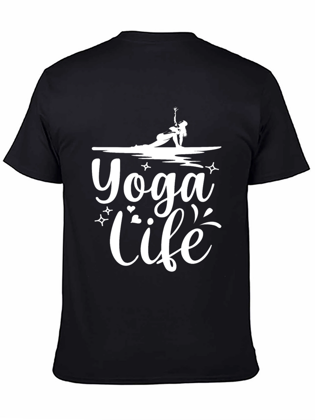 Yoga Life Graphic T-Shirt - Black Casual Wear