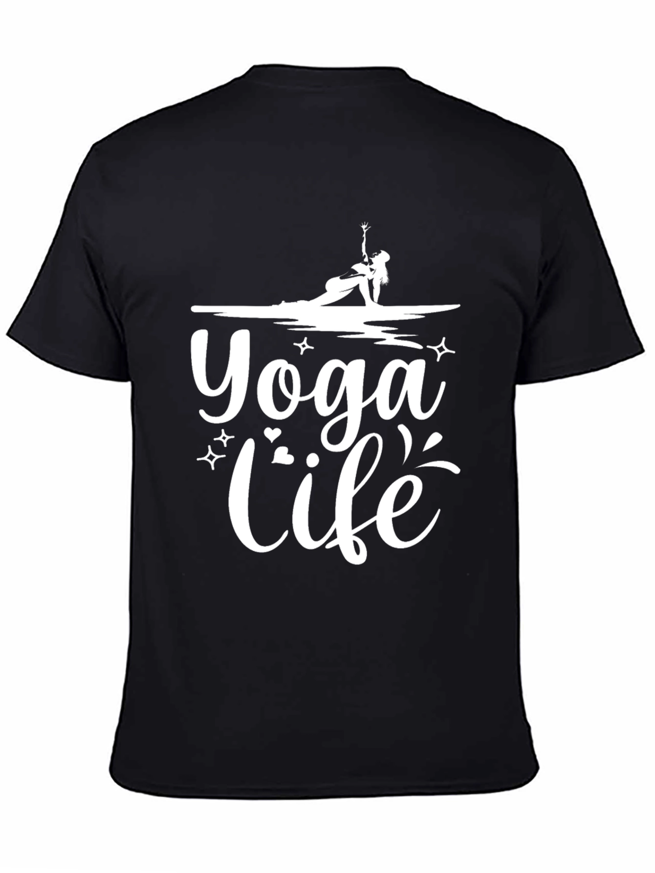 Yoga Life Graphic T-Shirt - Black Casual Wear