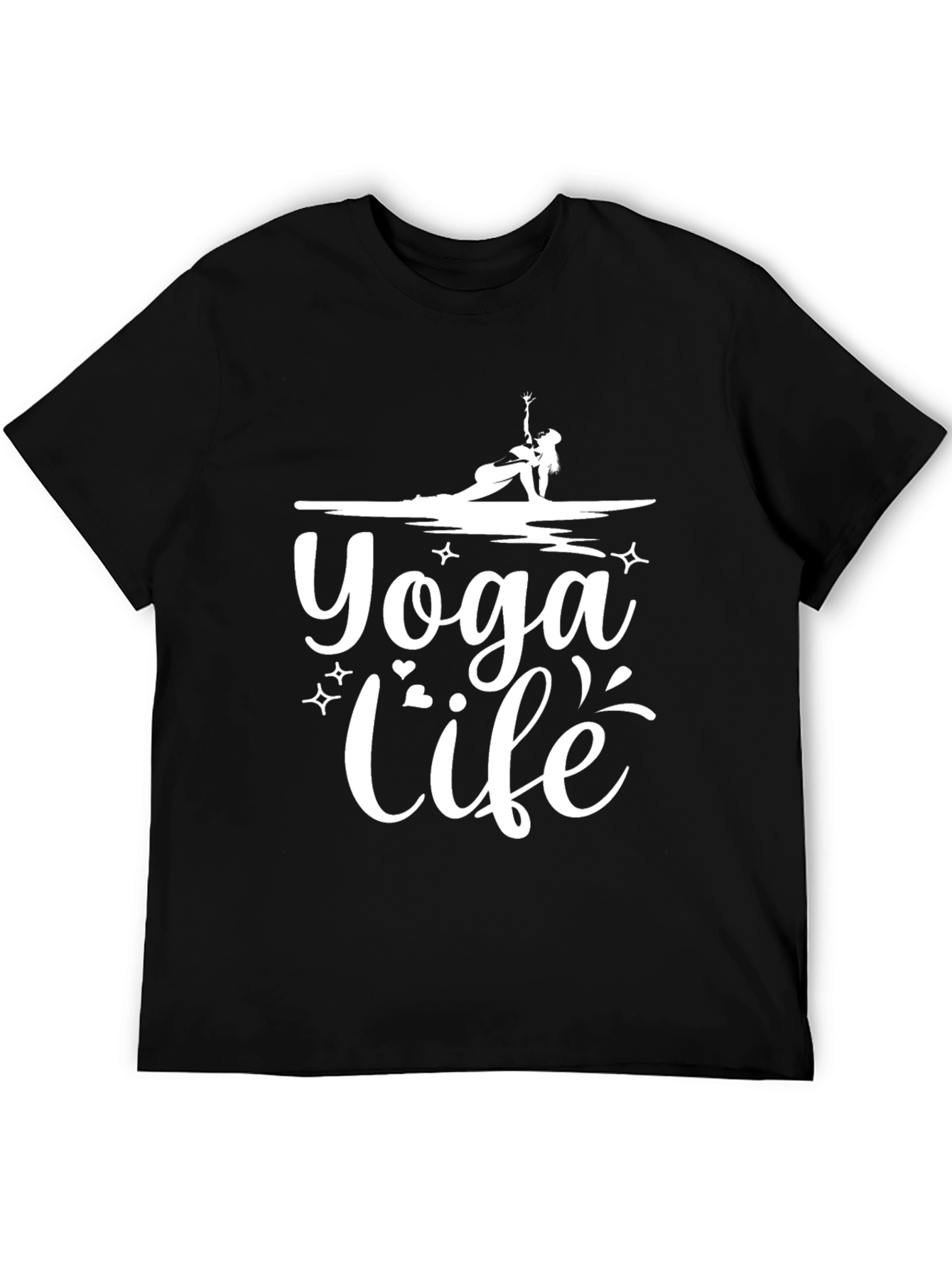 Yoga Life Graphic T-Shirt - Black Casual Wear