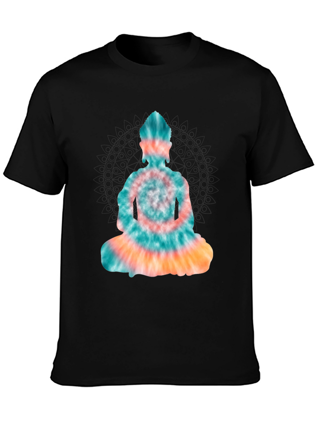 Tie Dye Buddha Graphic Tee - Black