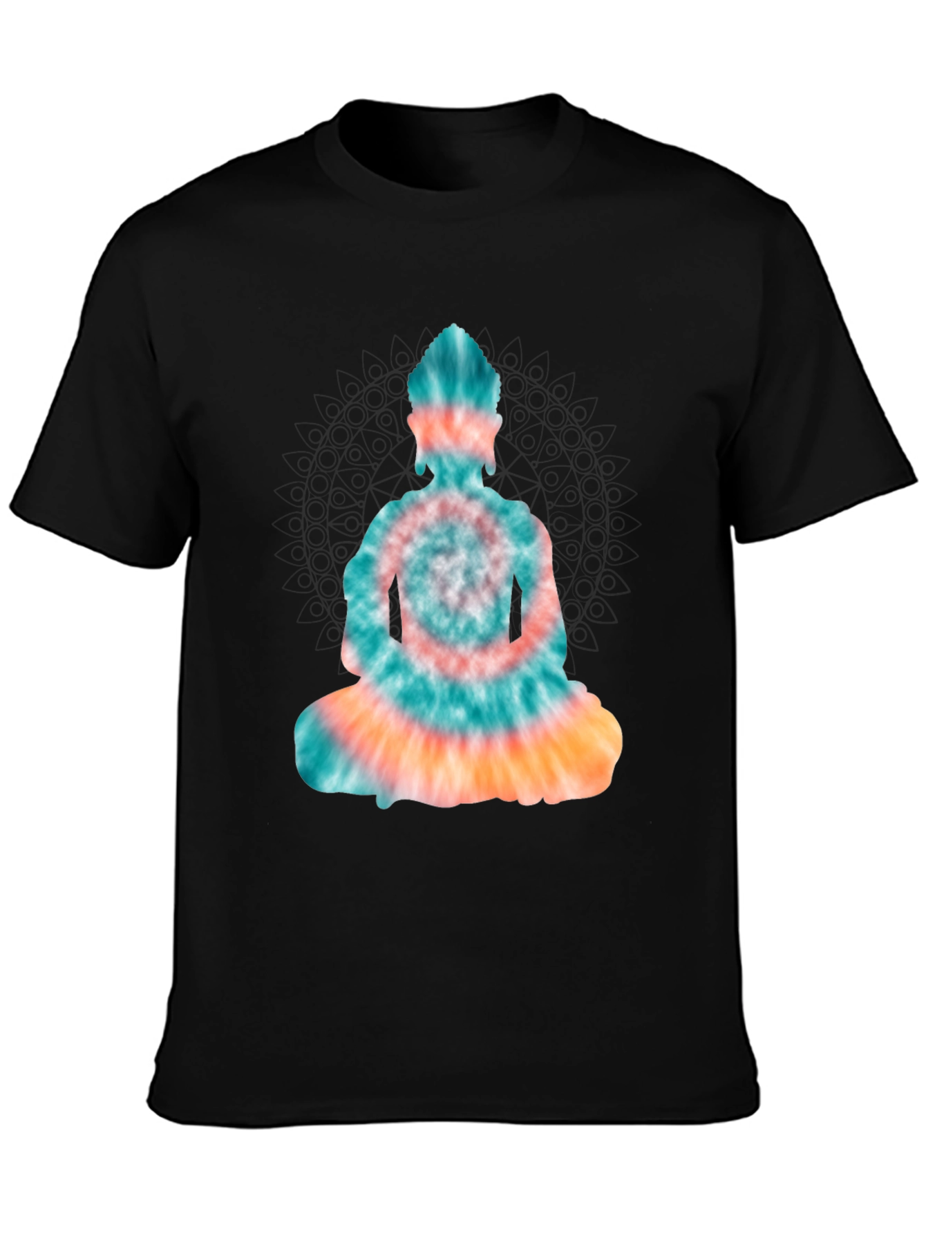 Tie Dye Buddha Graphic Tee - Black
