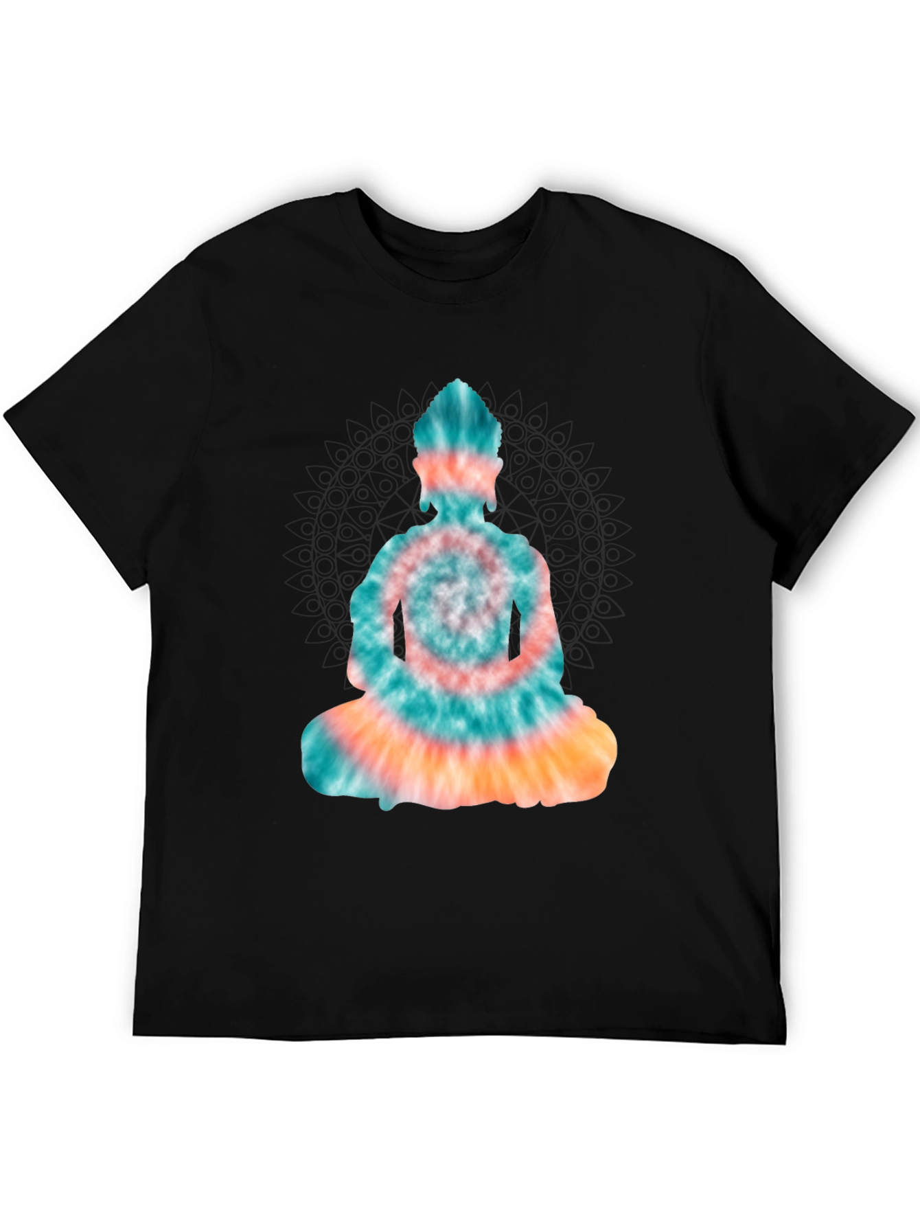 Tie Dye Buddha Graphic Tee - Black