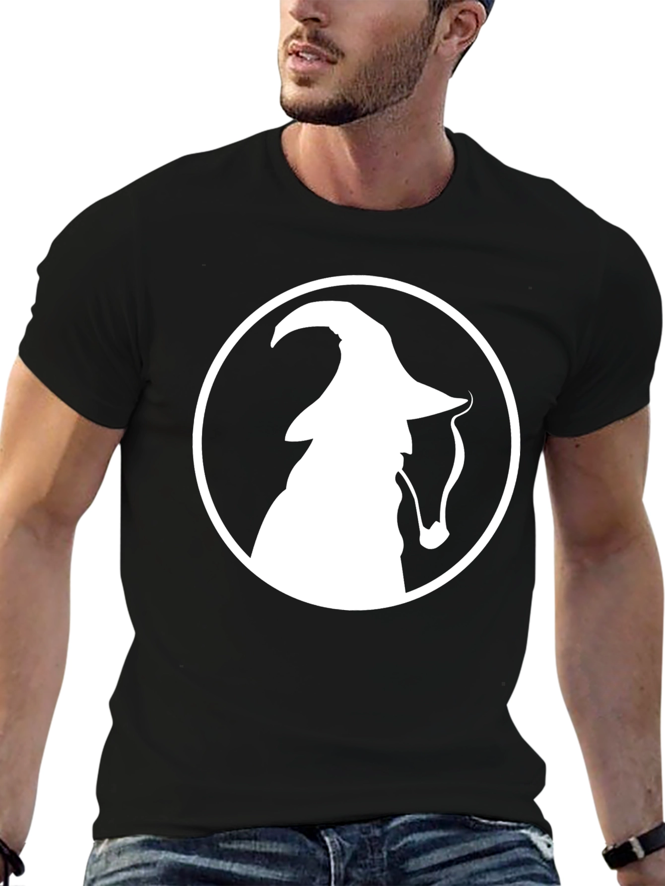 Wizard Silhouette Black T-Shirt