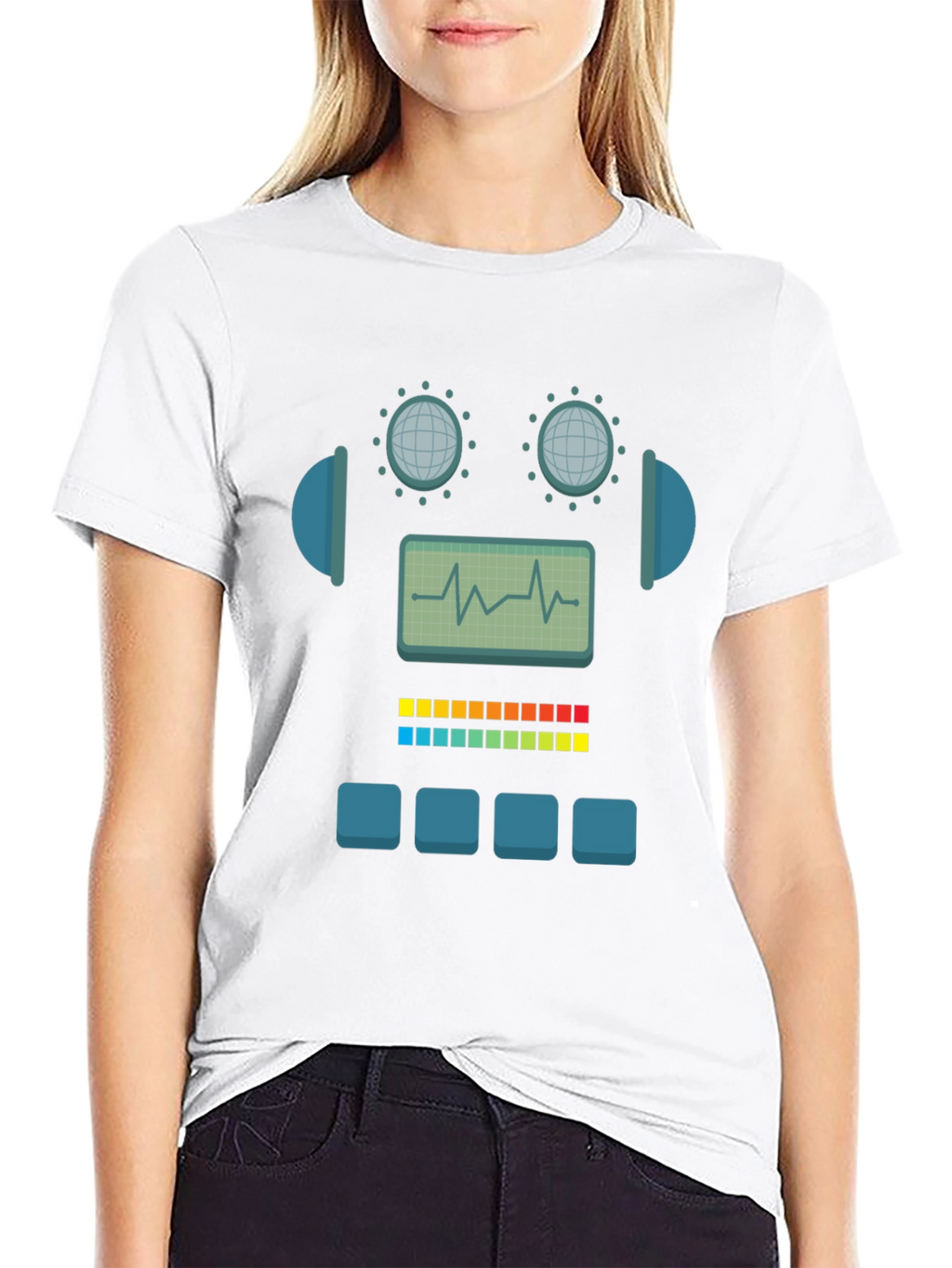 Robot Graphic Tee - Geek Chic Style