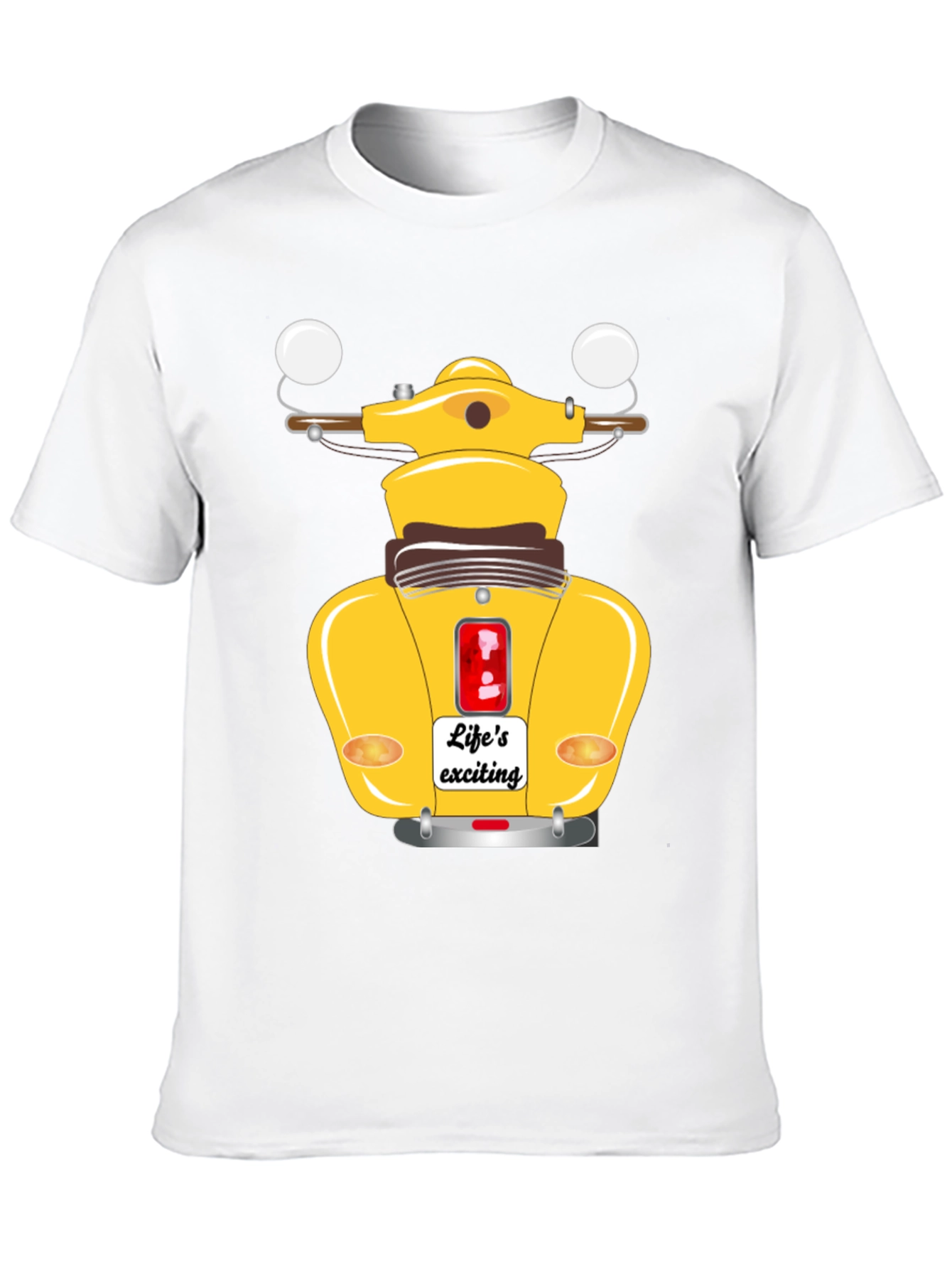 Lifes Exciting Scooter Graphic Tee - Black