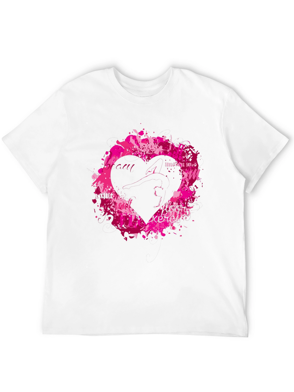 Black T-Shirt with Heart Graphic
