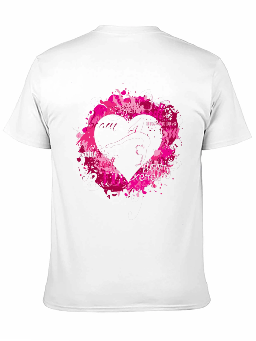 Black T-Shirt with Heart Graphic