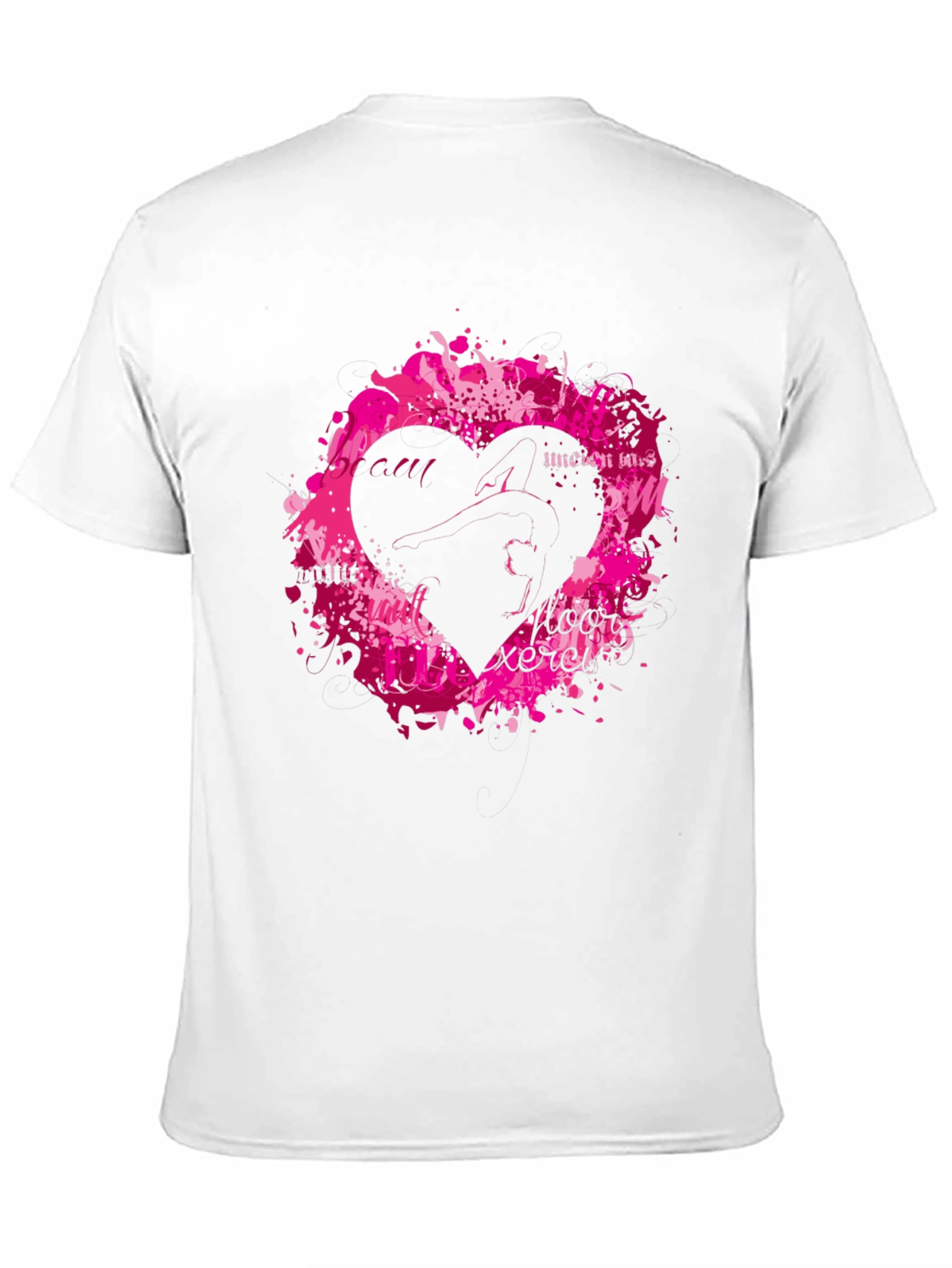 Black T-Shirt with Heart Graphic