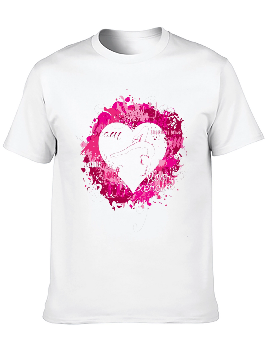 Black T-Shirt with Heart Graphic