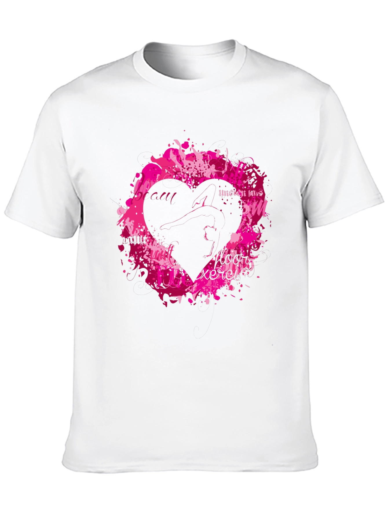 Black T-Shirt with Heart Graphic