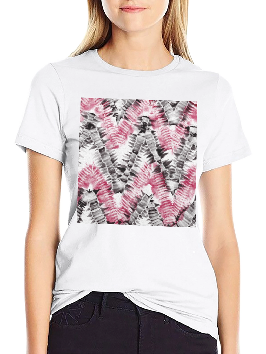 Cool Tie-Dye Pattern Black T-Shirt