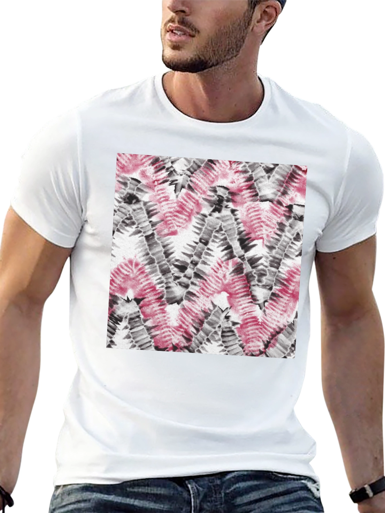 Cool Tie-Dye Pattern Black T-Shirt