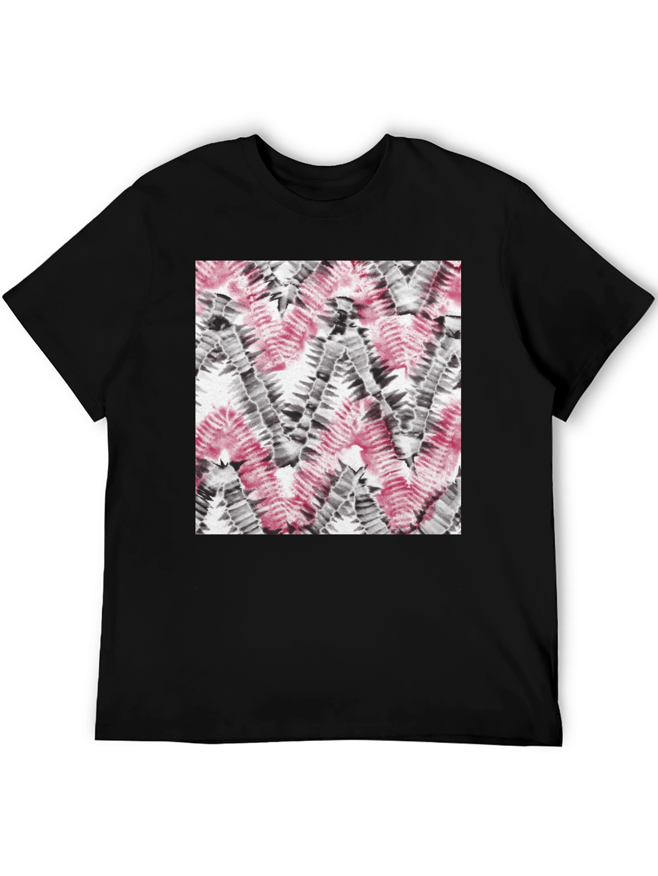 Cool Tie-Dye Pattern Black T-Shirt