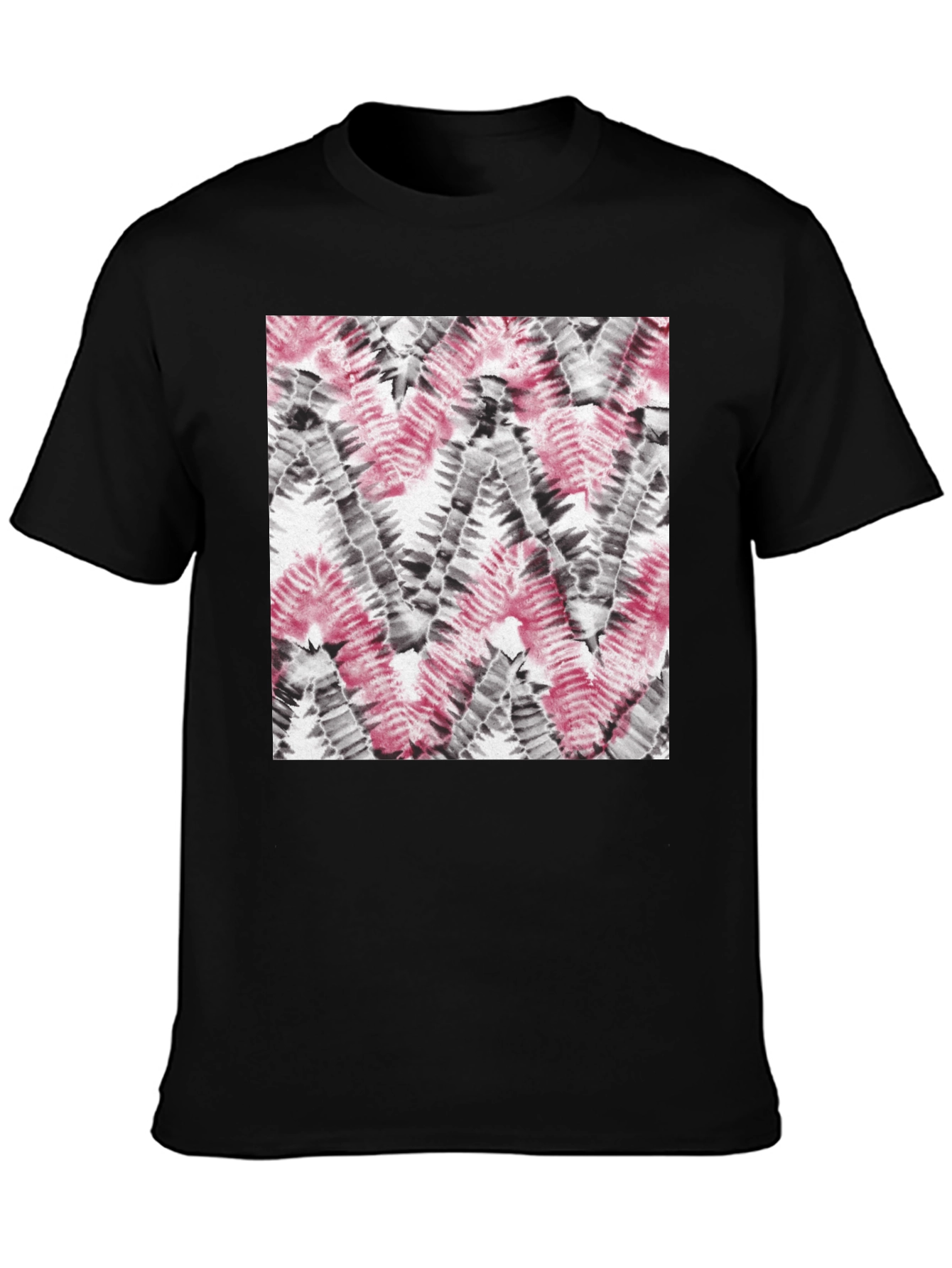 Cool Tie-Dye Pattern Black T-Shirt