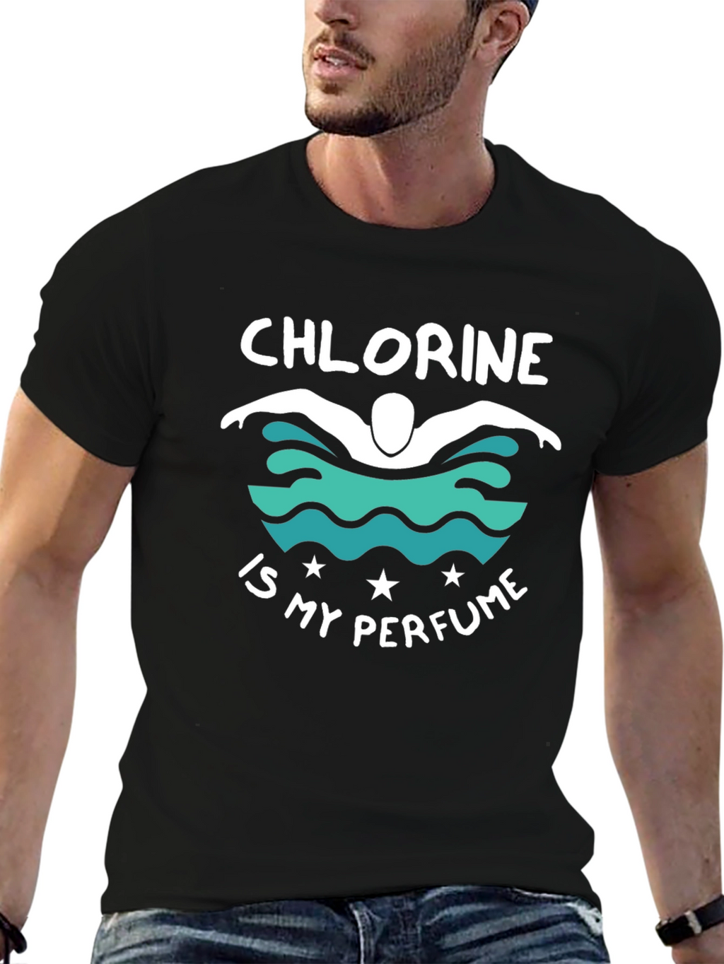 Chlorine is My Perfume Black Graphic T-Shirt