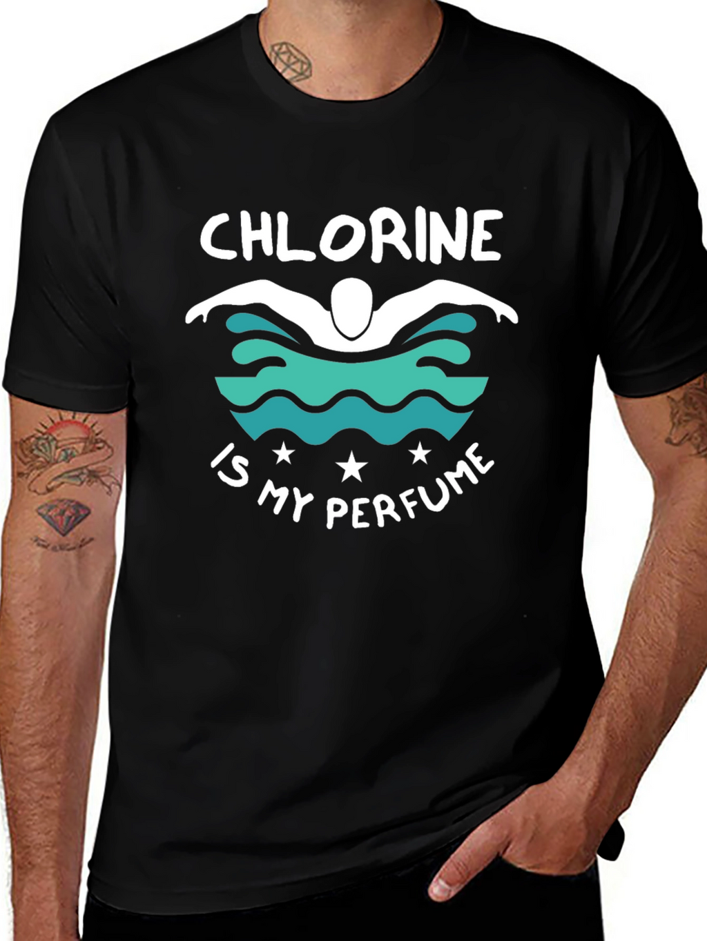 Chlorine is My Perfume Black Graphic T-Shirt