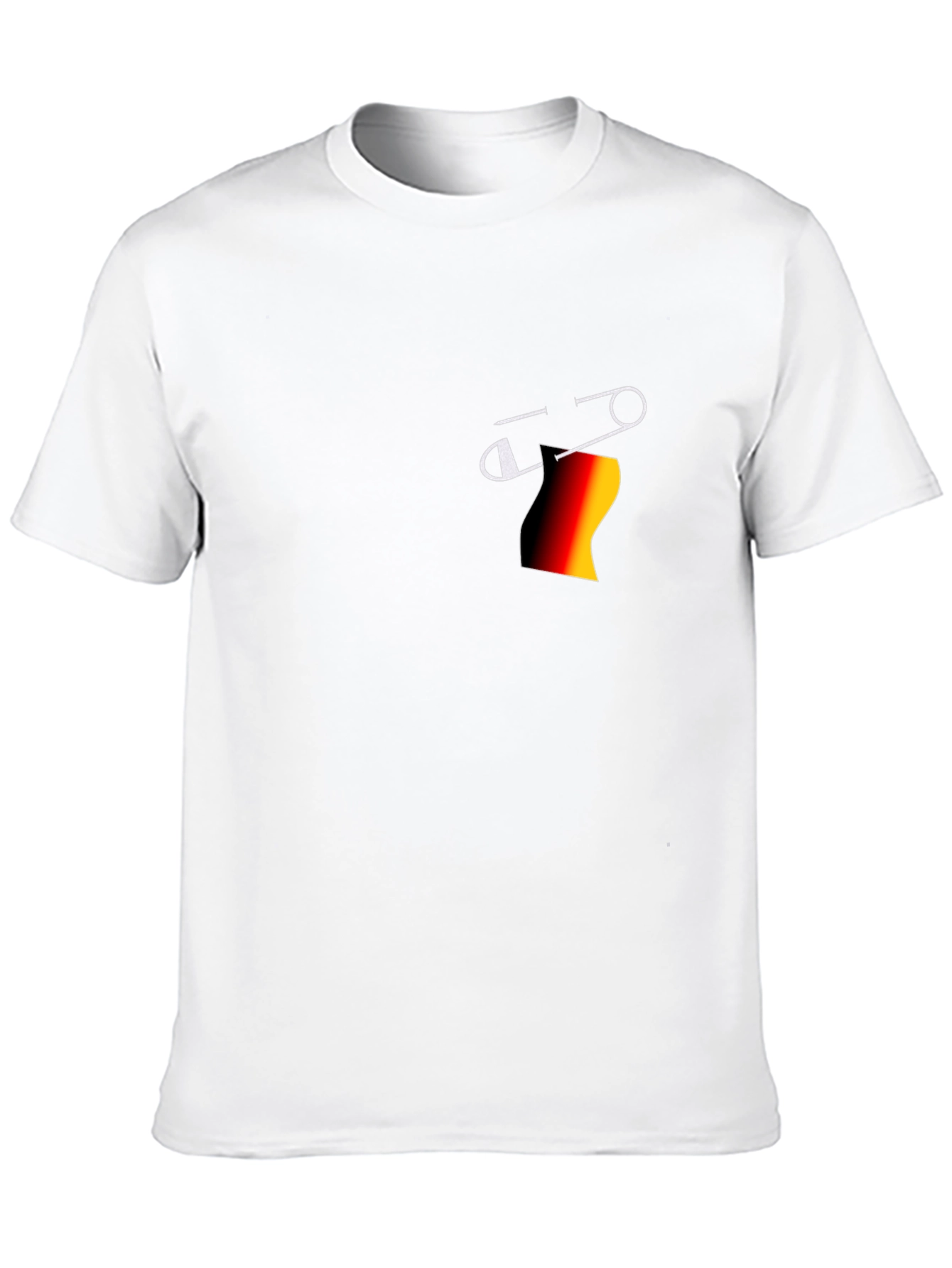 Stylish Black T-Shirt with Pin Design