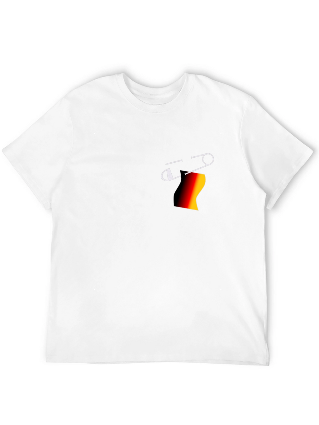 Stylish Black T-Shirt with Pin Design