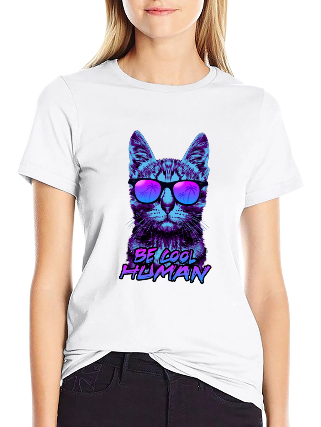 Cool Cat Graphic Tee - Be Cool Human
