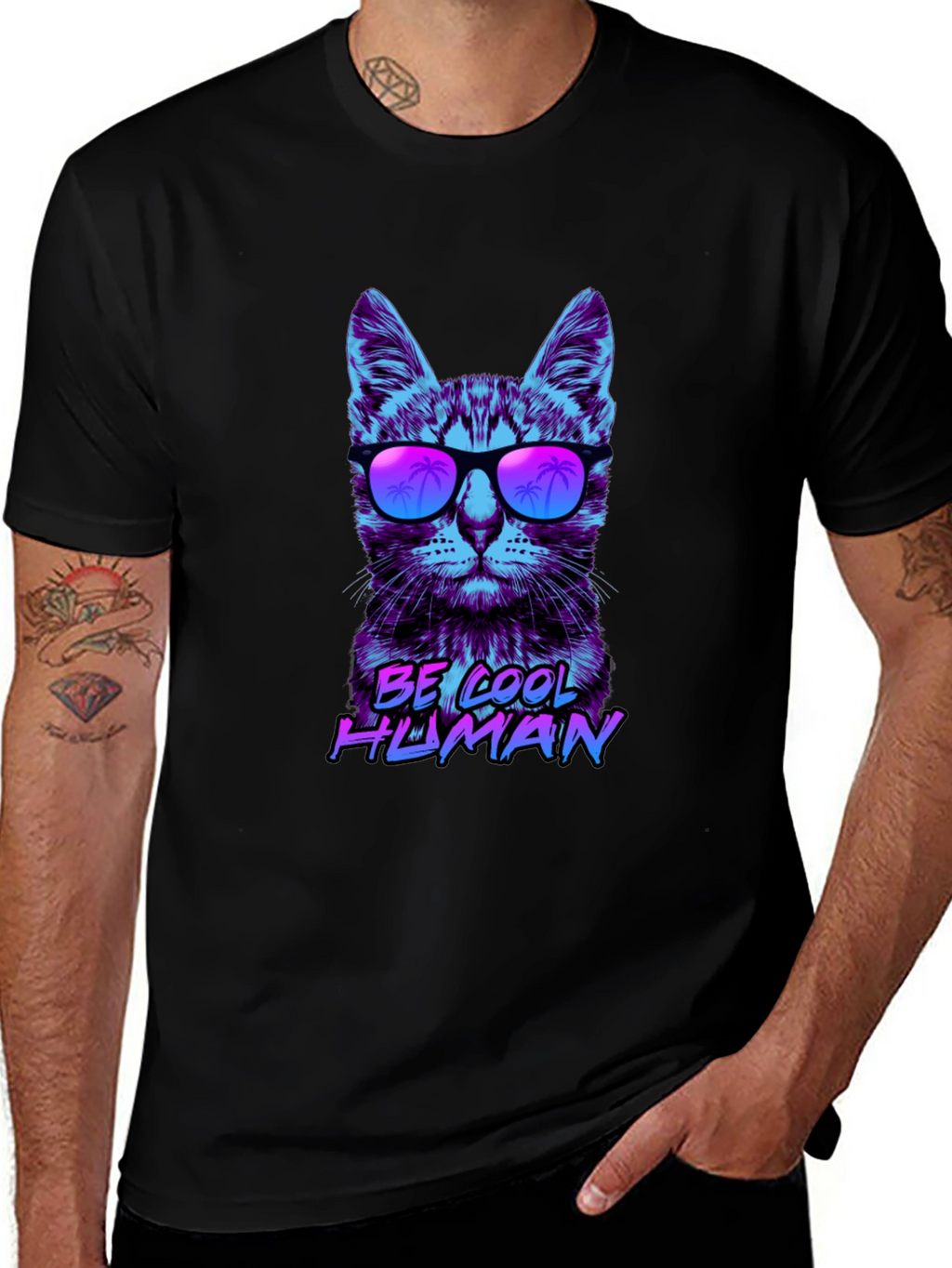 Cool Cat Graphic Tee - Be Cool Human