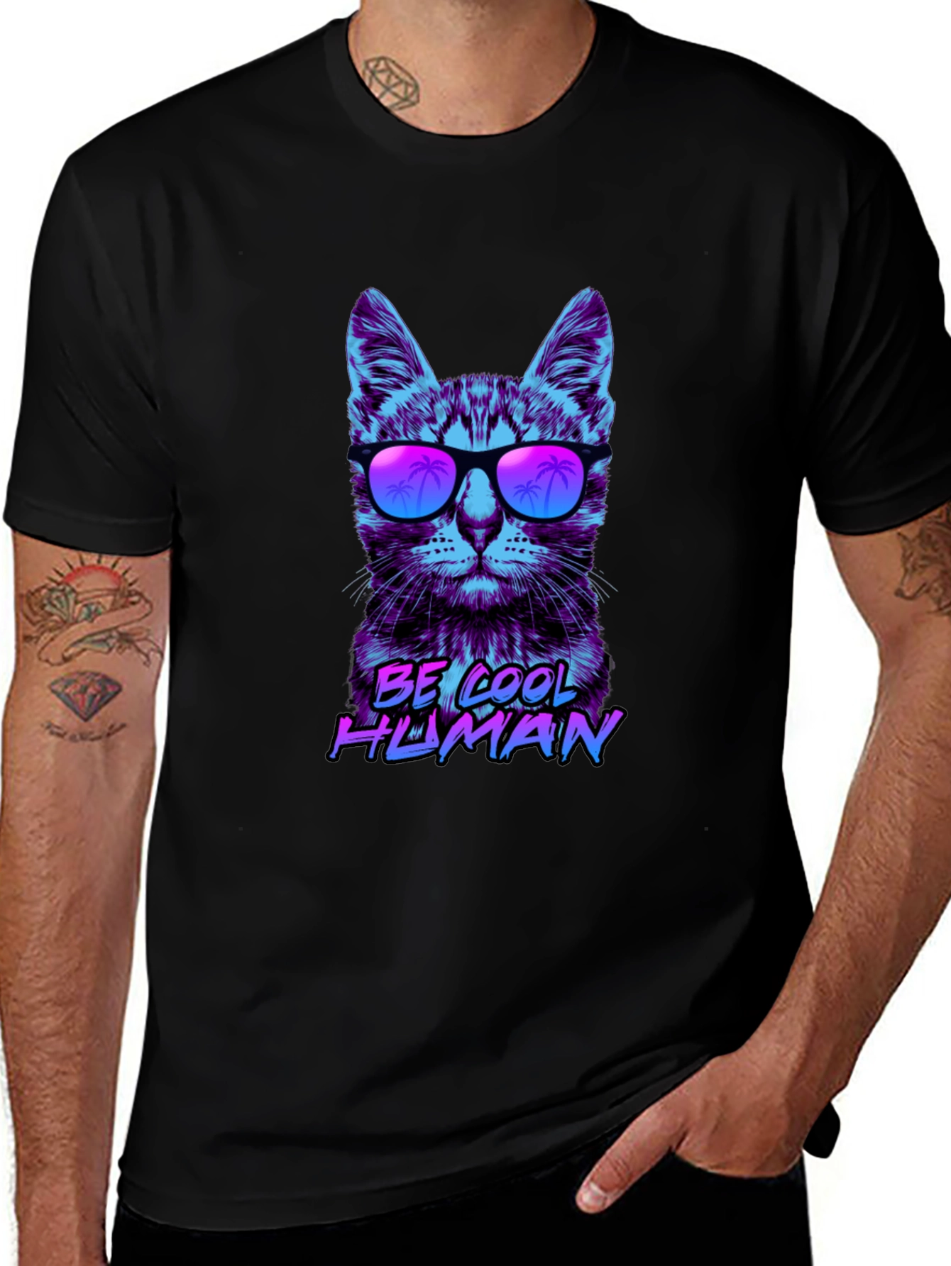 Cool Cat Graphic Tee - Be Cool Human