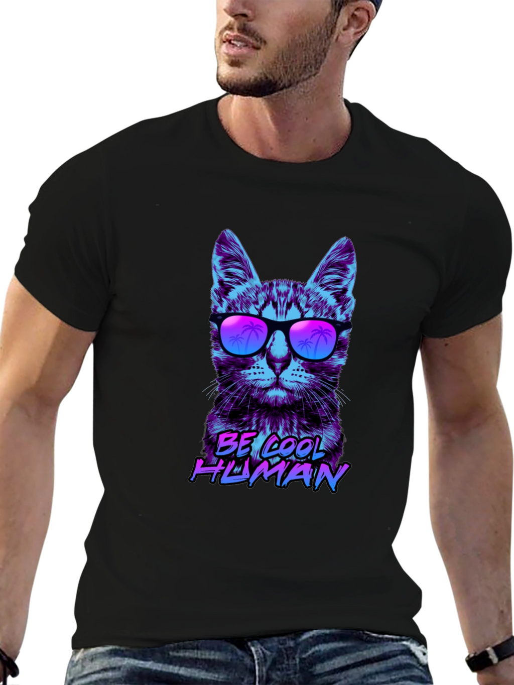 Cool Cat Graphic Tee - Be Cool Human