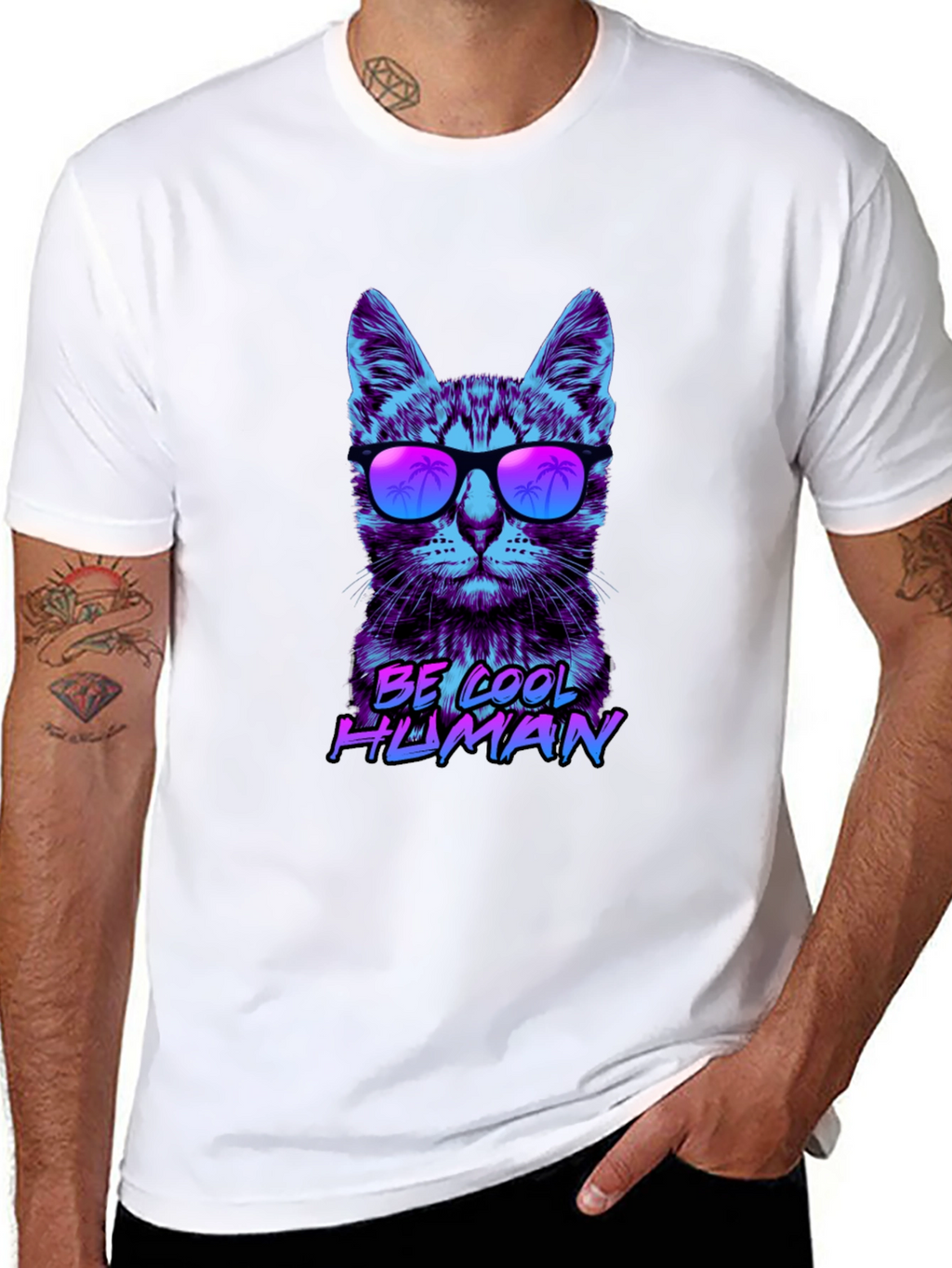 Cool Cat Graphic Tee - Be Cool Human