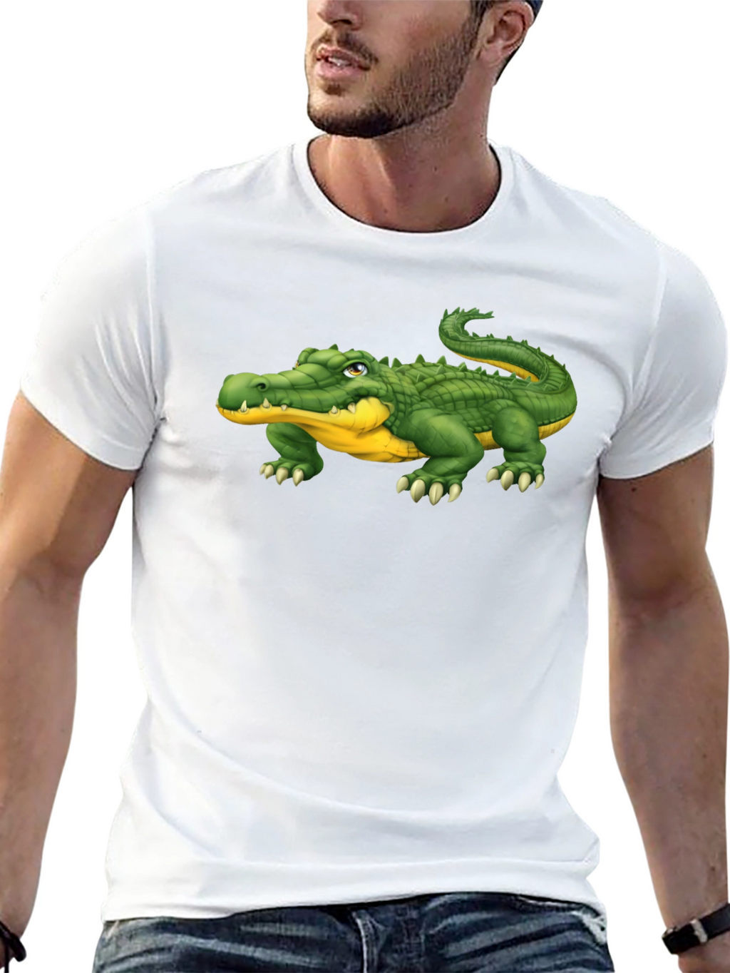 Alligator Graphic Tee - Black Casual T-Shirt
