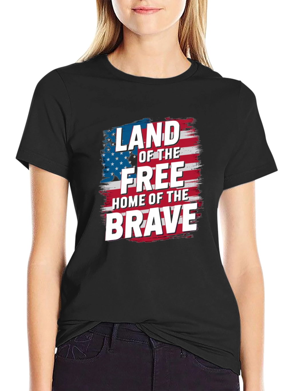 Patriotic Land of the Free Graphic T-Shirt