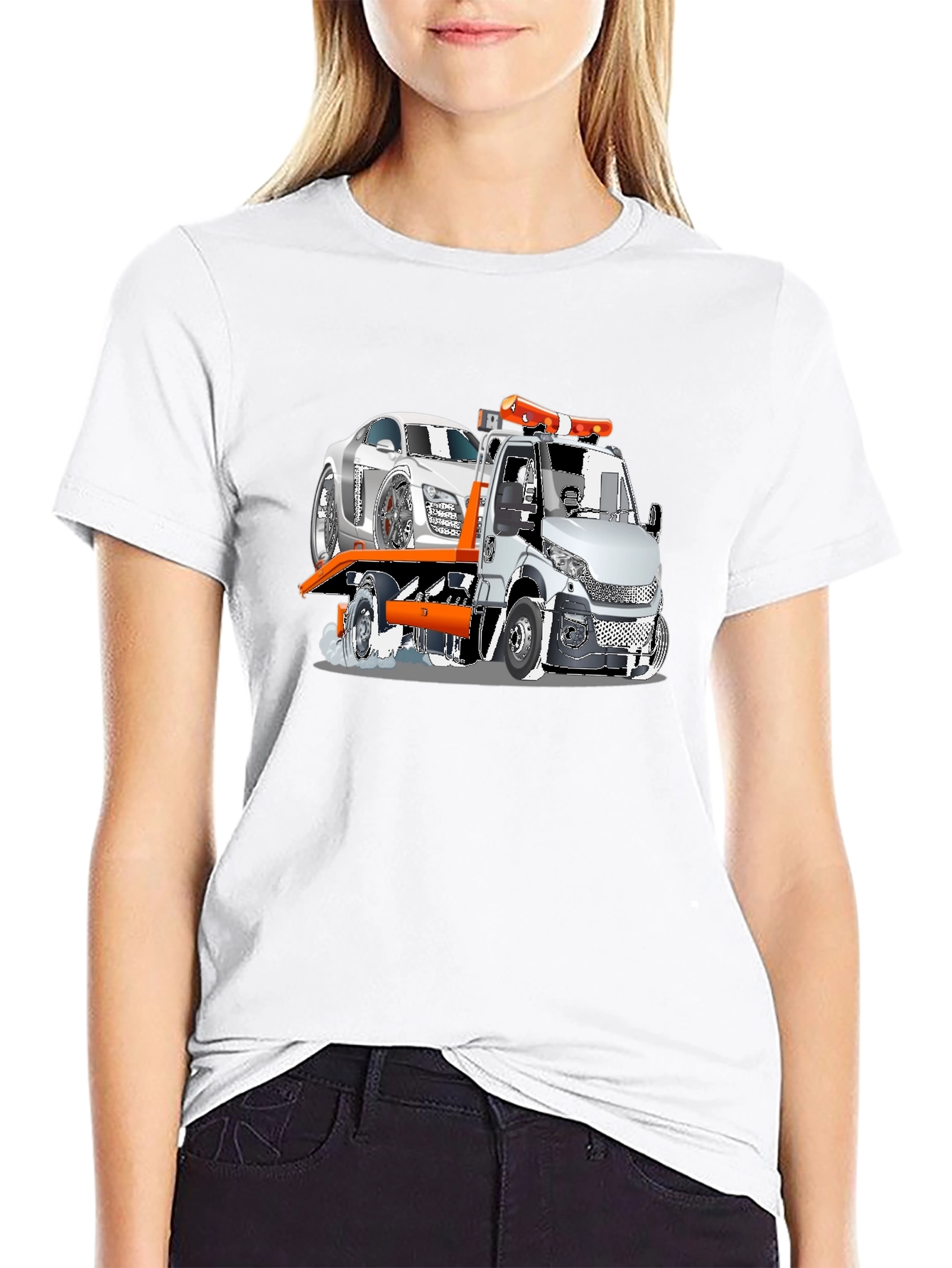 Car Tow Truck Graphic T-Shirt