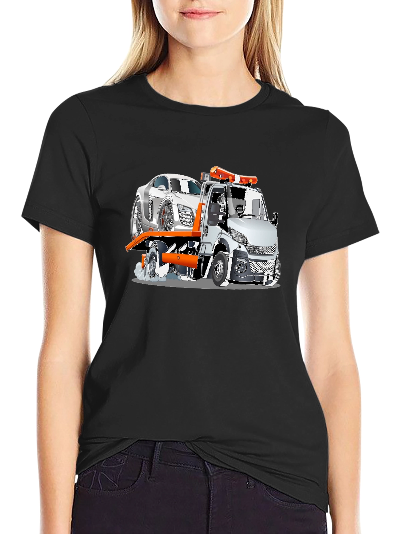 Car Tow Truck Graphic T-Shirt