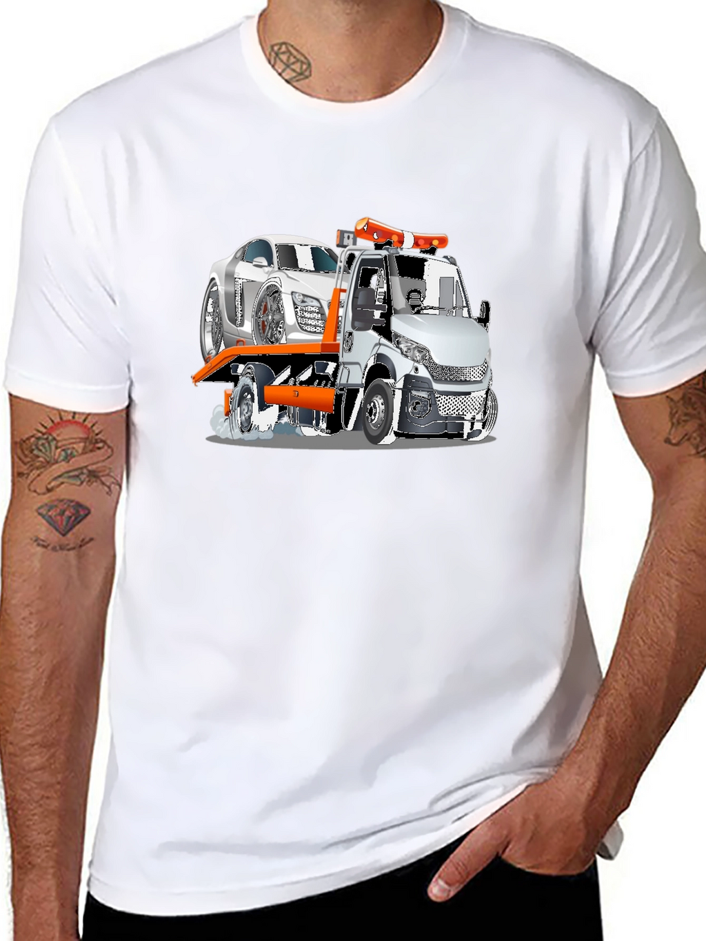 Car Tow Truck Graphic T-Shirt